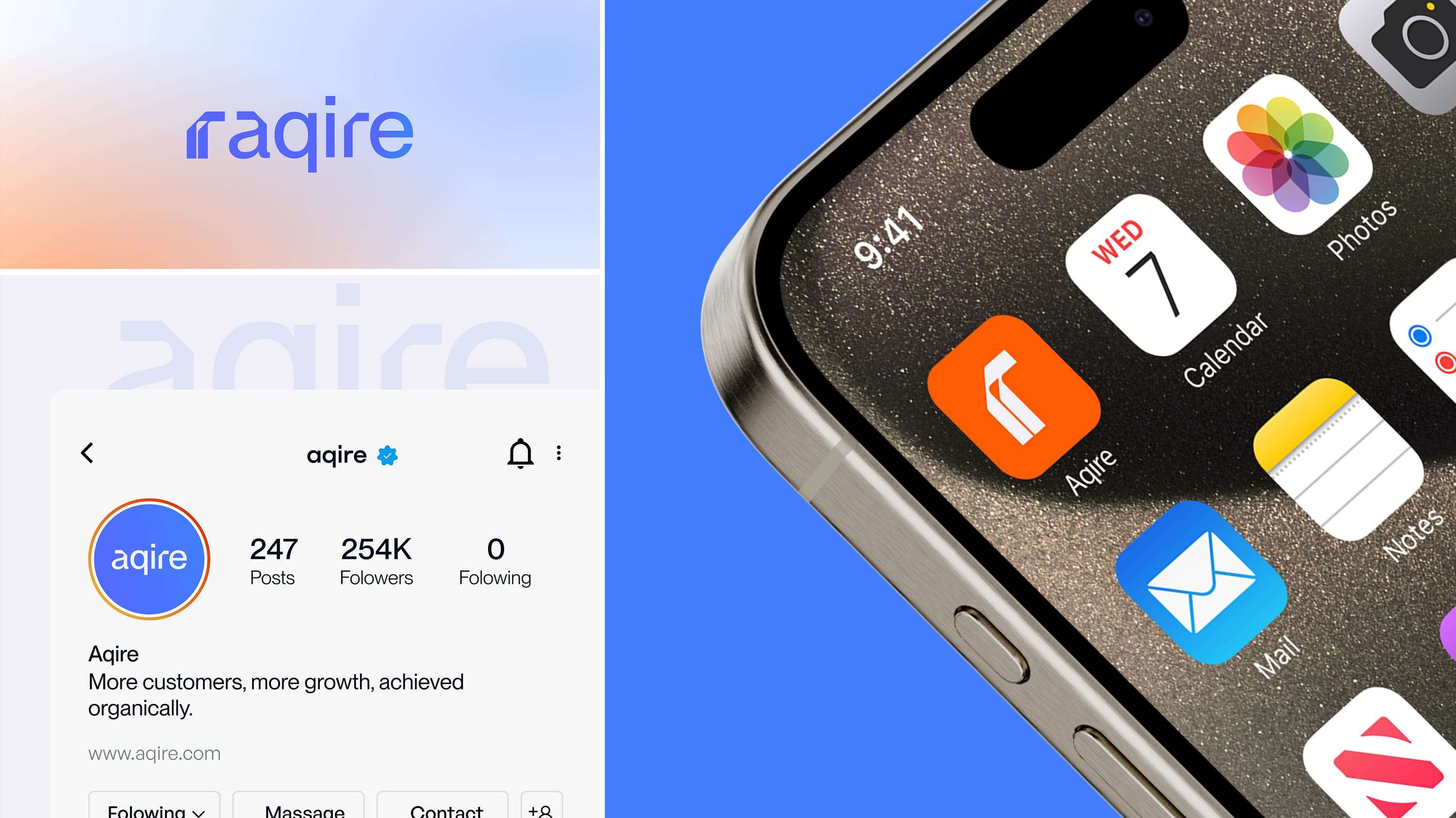 AQIRE revolutioniert die Neukundengewinnung für Unternehmer und Dienstleister durch innovative Kaltakquise-Strategien und organische, digitale Leadgenerierung.