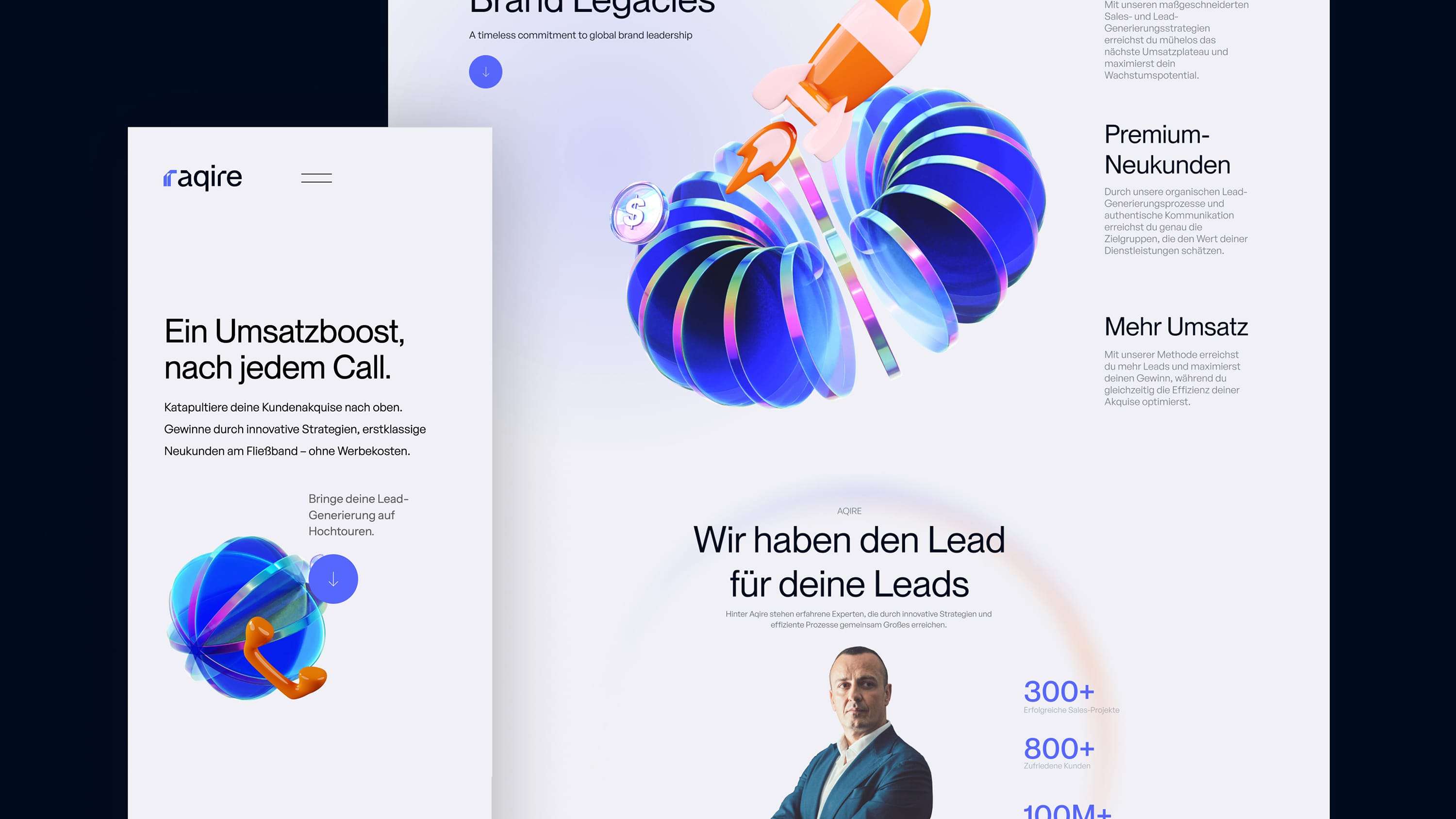 AQIRE revolutioniert die Neukundengewinnung für Unternehmer und Dienstleister durch innovative Kaltakquise-Strategien und organische, digitale Leadgenerierung.