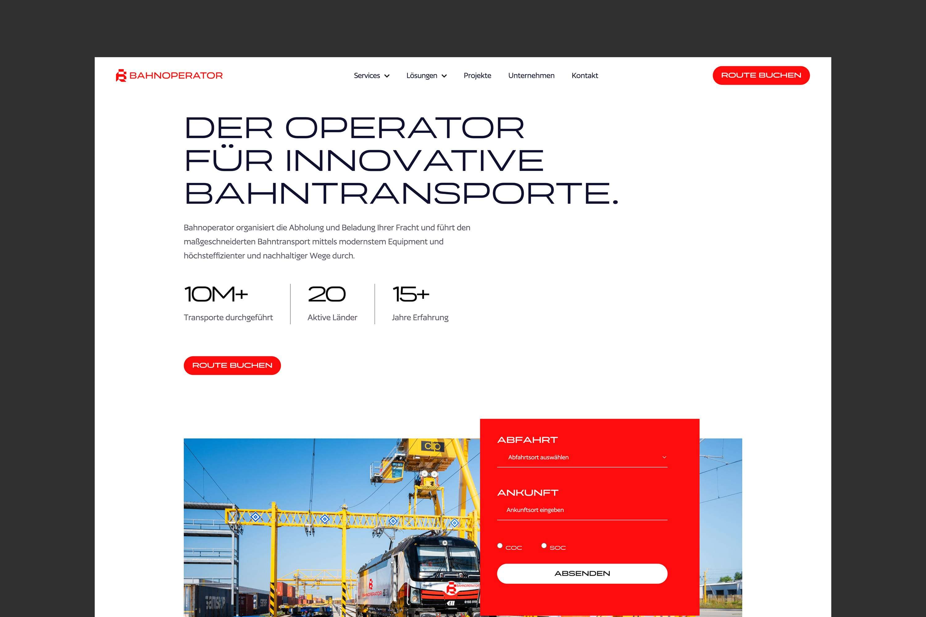 Bahnoperator supports companies in optimizing their logistics with tailored transport solutions and sustainable systems. With over 72 destinations and its own fleet of trains, the company offers comprehensive services to meet the individual needs of its customers.