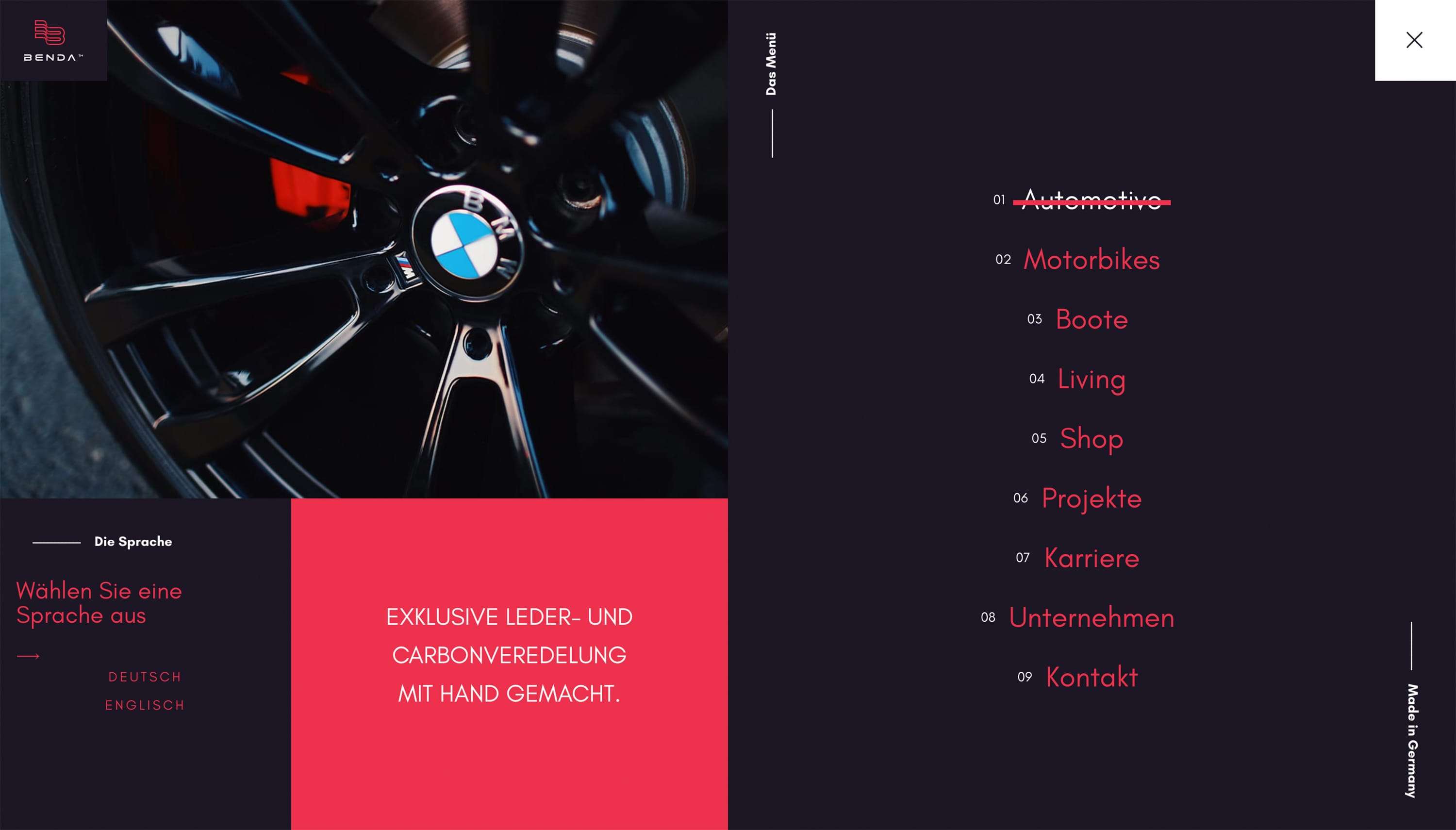 Alcantara, carbon and nappa leather detailing by the master.