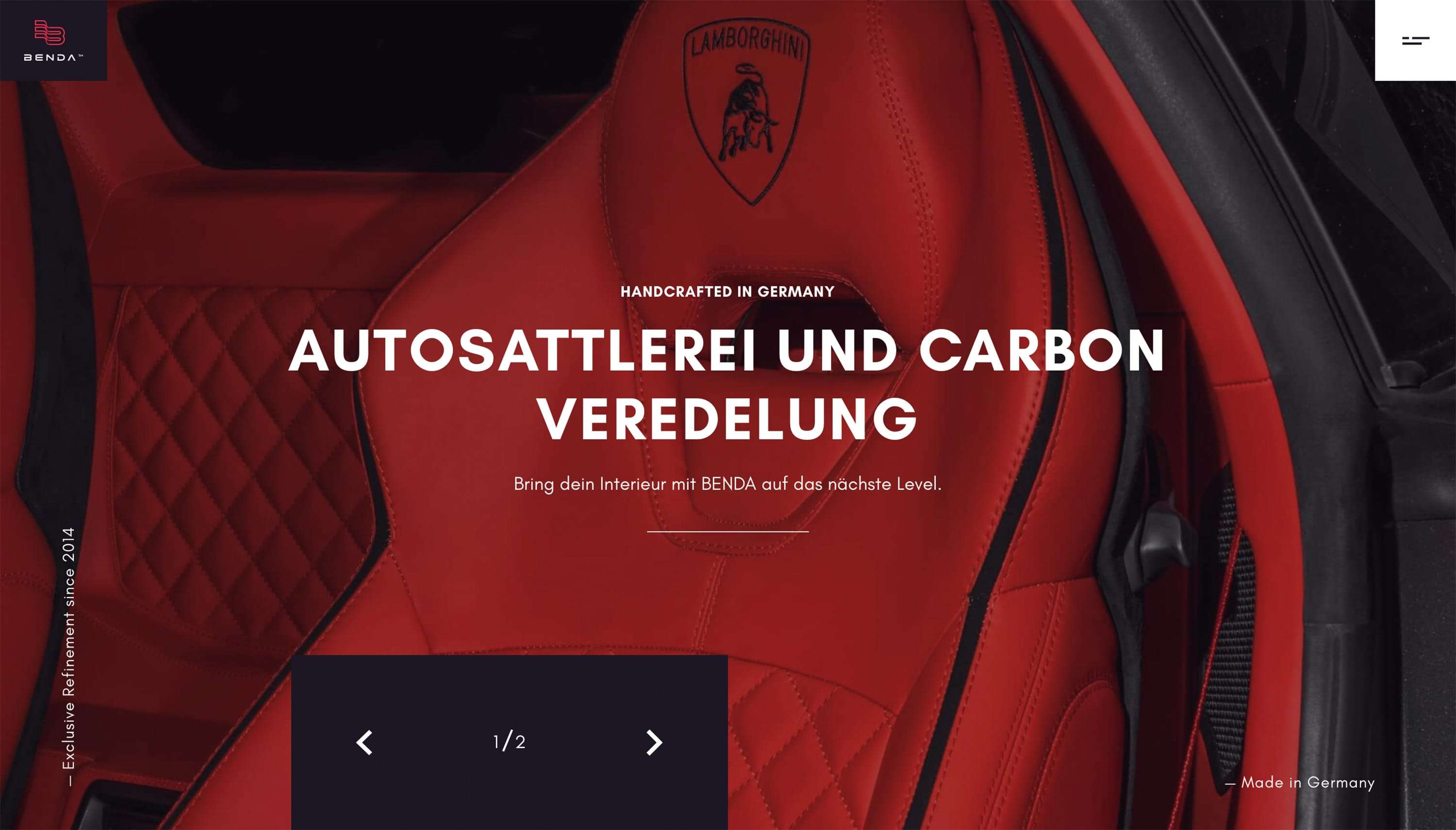 Alcantara, carbon and nappa leather detailing by the master.