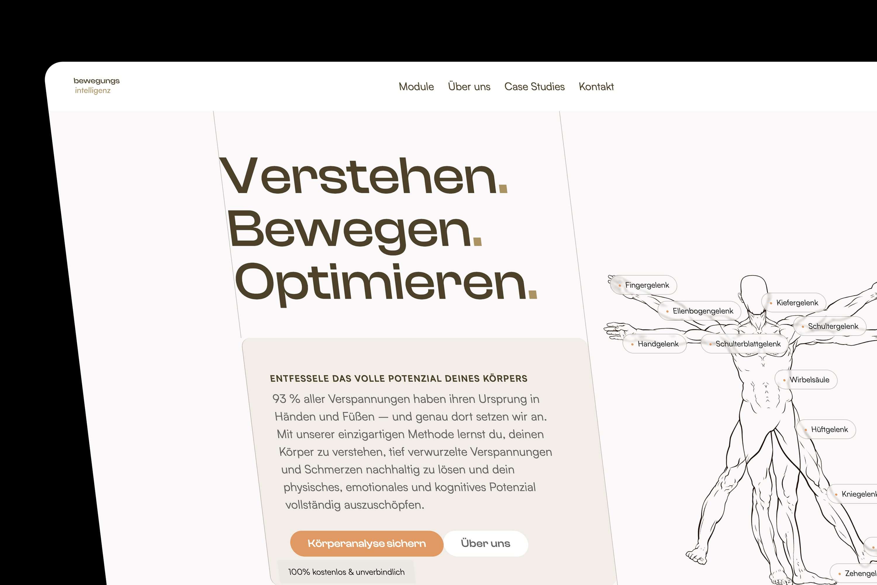 Bewegungsintelligenz optimiert Bewegung, reduziert Schmerzen und steigert körperliche und geistige Leistung durch moderne Bewegungsanalyse und maßgeschneiderte Trainings.