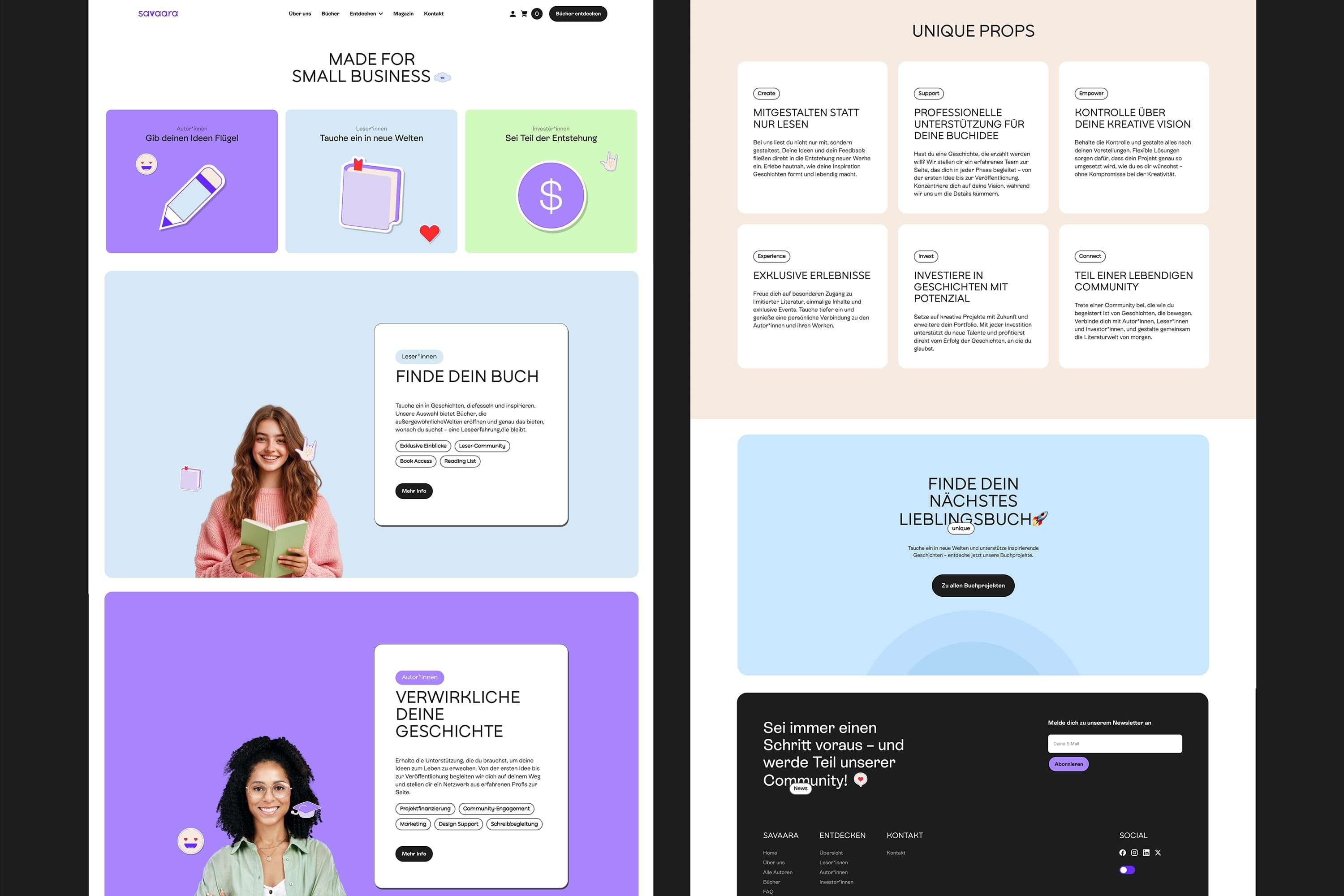 SAVAARA ist ein innovativer Verlag und eine Crowdinvesting-Plattform, die Autoren, Investoren und Leser vereint, um Buchprojekte gemeinsam umzusetzen. Mit einem ganzheitlichen Ansatz und aktiver Community eröffnet SAVAARA neue Möglichkeiten im Prozess der Bucherstellung.